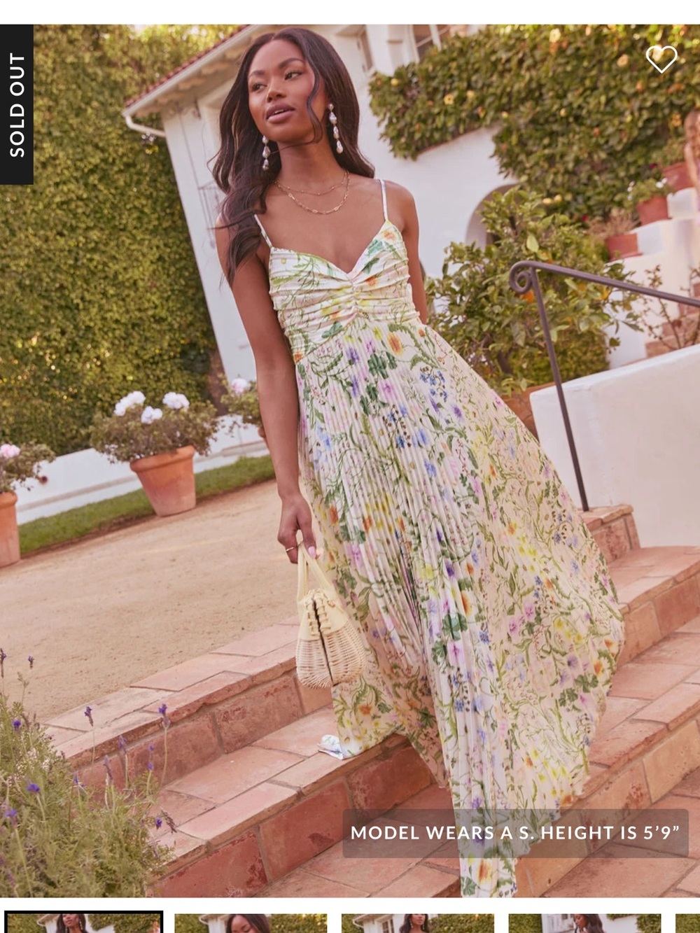 Vici Floral Pleated Maxi Dress - Dance with daisies